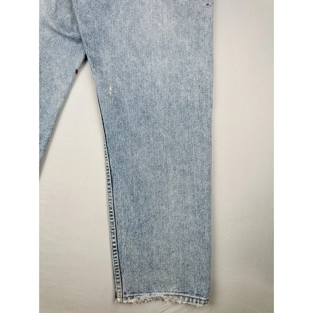 Vintage 90s Levi's 554 Jeans 35x30 USA Made Distressed Paint Workwear Denim
